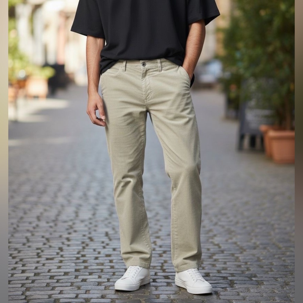 Balmain Light Brown Corduroy Trousers